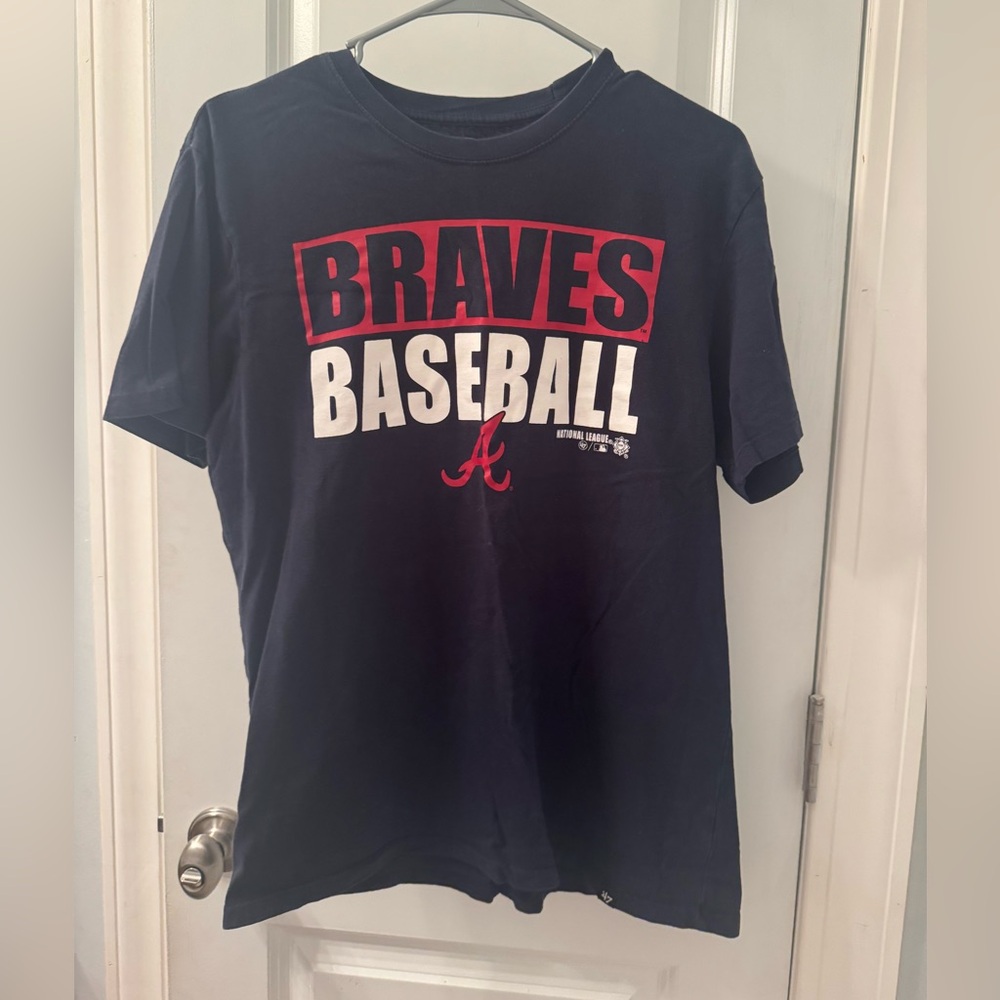 Braves Baseball Tee - Navy and Red